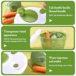 5 Qt Salad Spinner with Lid and Double-Lock Handle
