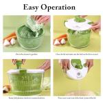 5 Qt Salad Spinner with Lid and Double-Lock Handle