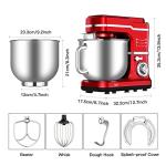 Garvee 7.5QT Tilt-Head Stand Mixer in Red