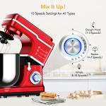 Garvee 7.5QT Tilt-Head Stand Mixer in Red