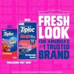 Ziploc Quart Stand-Up Food Storage Bags, 80 Count