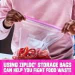 Ziploc Quart Stand-Up Food Storage Bags, 80 Count
