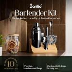 Barillio Black Cocktail Shaker Set with Stand