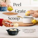 Gold and Beige 8-Piece Cooking Utensil Set