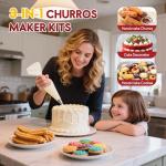 Stainless Steel 3-in-1 Churro Maker Machine