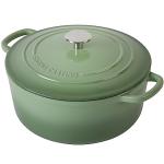 Enameled Cast Iron Dutch Oven, 5.5 Quart, Green
