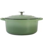Enameled Cast Iron Dutch Oven, 5.5 Quart, Green