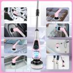 Cordless Electric Spin Scrubber with 8 Brush Heads