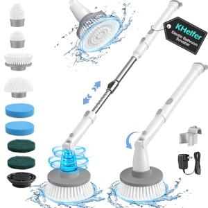 Cordless Electric Spin Scrubber with 8 Heads