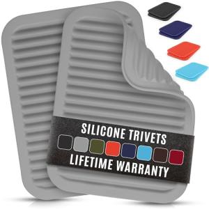 Zulay 2-Pack Silicone Heat-Resistant Trivets