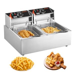 VEVOR Dual Tank Electric Countertop Fryer 3000W