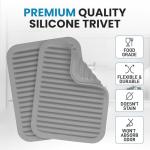 Zulay 2-Pack Silicone Heat-Resistant Trivets