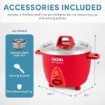 Aroma 6-Cup Stainless Rice Cooker and Warmer
