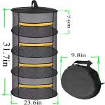 4-Layer Hanging Herb Drying Rack with Zippers