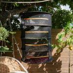 4-Layer Hanging Herb Drying Rack with Zippers