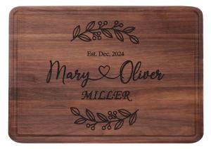 Custom Engraved Cutting Board for Couples