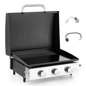 Portable 22" Flat Top Propane Grill for Outdoors