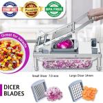 Stainless Steel Vegetable Chopper with 8 Blades