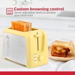 Holstein 2-Slice Stainless Steel Toaster, Yellow