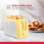 Holstein 2-Slice Stainless Steel Toaster, Yellow