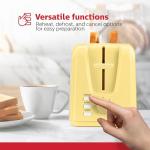 Holstein 2-Slice Stainless Steel Toaster, Yellow