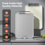Double-Sided Stainless Steel Cutting Board 16”×11”