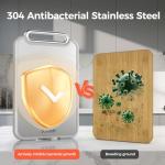 Double-Sided Stainless Steel Cutting Board 16”×11”