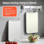 Double-Sided Stainless Steel Cutting Board 16”×11”