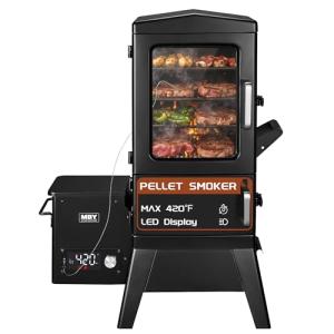 Vertical Electric Wood Pellet Smoker with Cover