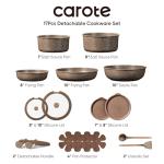 CAROTE 17PCS Nonstick Pots and Pans Set