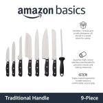 Amazon Basics 9-Piece Stainless Steel Knife Set