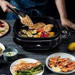 Aroma 3-in-1 Indoor Grillet Grill, Black