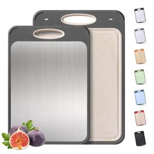 Stainless Steel Cutting Board Set - 2 Pack
