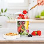 Overnight Oats Jars with Lid and Spoon - 2 Pack