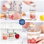 Overnight Oats Jars with Lid and Spoon - 2 Pack