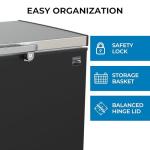 Kenmore 7CuFt Locking Chest Freezer - Black/Silver