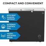 Kenmore 7CuFt Locking Chest Freezer - Black/Silver