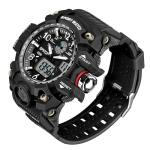 Gosasa Large Face Digital Analog Watch - Black White