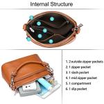 S-ZONE Small Leather Top Handle Handbag for Women