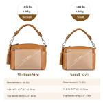 S-ZONE Small Leather Top Handle Handbag for Women