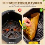 125 Pcs 8-Inch Disposable Air Fryer Liners