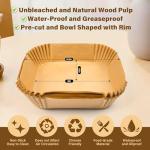 125 Pcs 8-Inch Disposable Air Fryer Liners