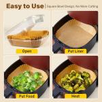 125 Pcs 8-Inch Disposable Air Fryer Liners
