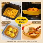 125 Pcs 8-Inch Disposable Air Fryer Liners