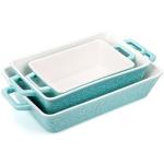 Okllen Ceramic Casserole Dish Set with Handles