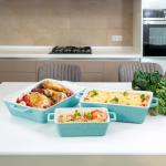 Okllen Ceramic Casserole Dish Set with Handles