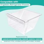 HECASA Crisper Pan Drawer for Frigidaire Refrigerators