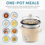 Aroma Mini Rice Cooker, 2-Cup Capacity, Milk Tea