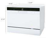SPT Portable Countertop Dishwasher with Stainless Steel Interior