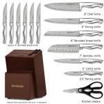 15-Piece Astercook Kitchen Knife Set with Block